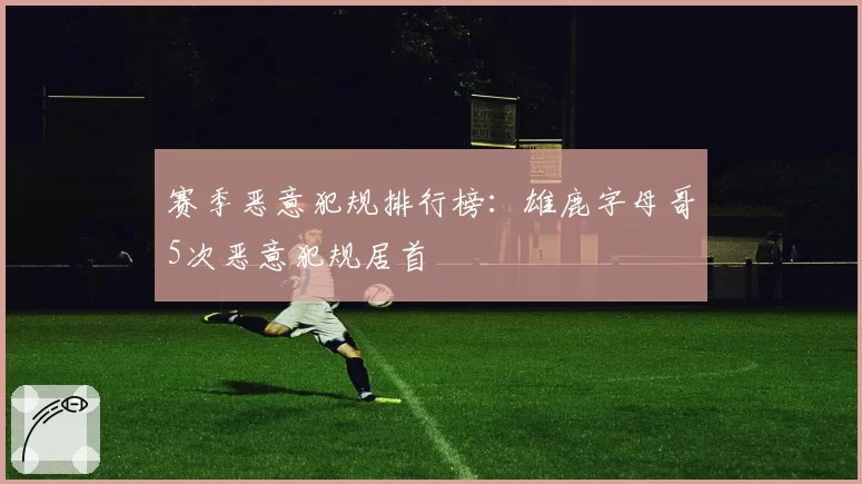 赛季恶意犯规排行榜：雄鹿字母哥5次恶意犯规居首